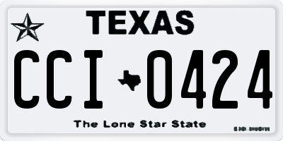 TX license plate CCI0424