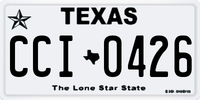 TX license plate CCI0426