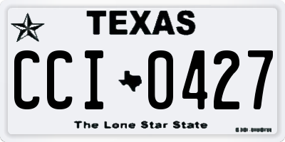 TX license plate CCI0427