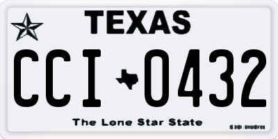 TX license plate CCI0432