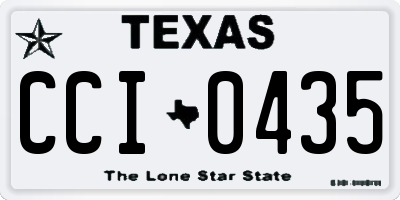 TX license plate CCI0435