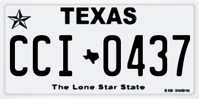 TX license plate CCI0437