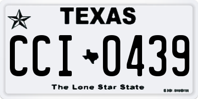 TX license plate CCI0439