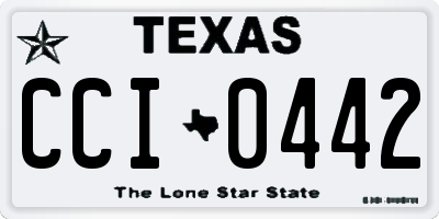 TX license plate CCI0442