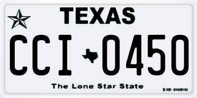 TX license plate CCI0450