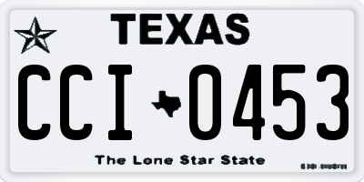 TX license plate CCI0453