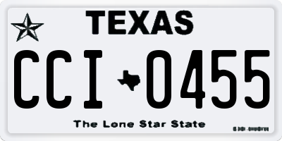 TX license plate CCI0455