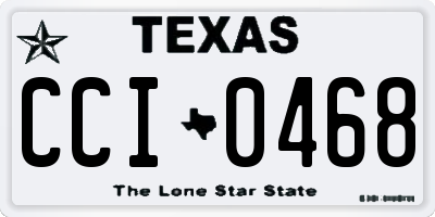 TX license plate CCI0468