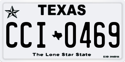 TX license plate CCI0469