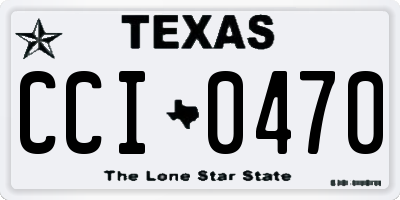 TX license plate CCI0470