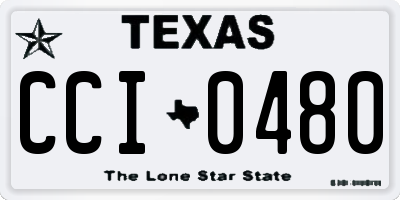 TX license plate CCI0480
