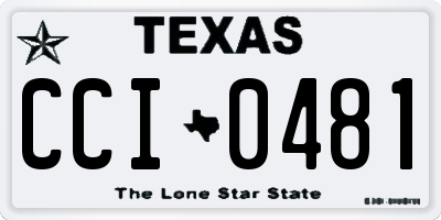 TX license plate CCI0481