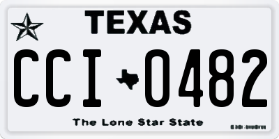 TX license plate CCI0482
