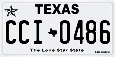 TX license plate CCI0486