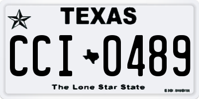 TX license plate CCI0489