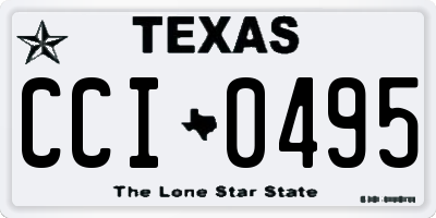 TX license plate CCI0495