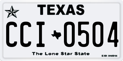 TX license plate CCI0504