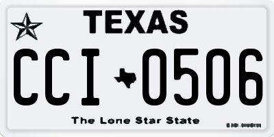 TX license plate CCI0506