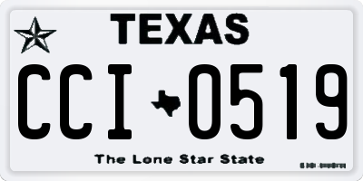 TX license plate CCI0519