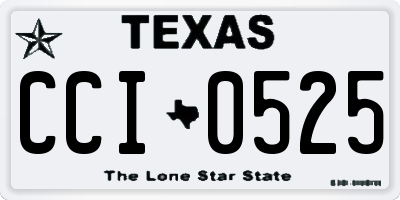 TX license plate CCI0525