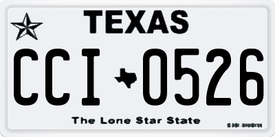 TX license plate CCI0526