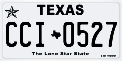 TX license plate CCI0527