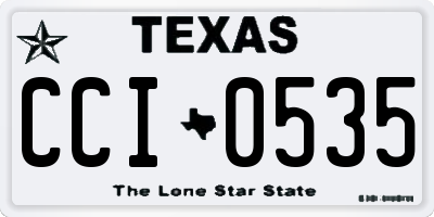 TX license plate CCI0535
