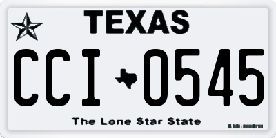 TX license plate CCI0545