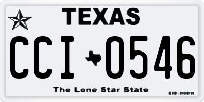 TX license plate CCI0546