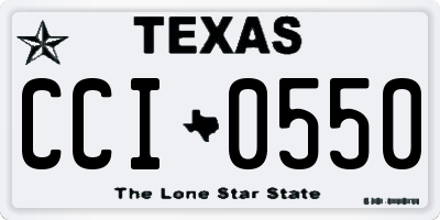 TX license plate CCI0550