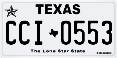 TX license plate CCI0553