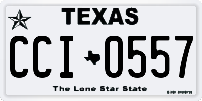 TX license plate CCI0557