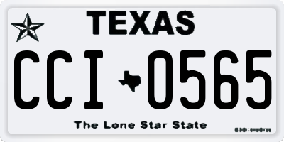 TX license plate CCI0565