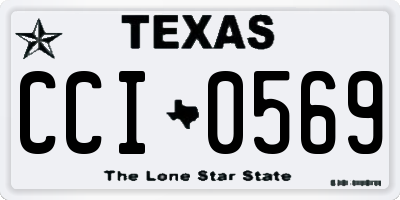 TX license plate CCI0569