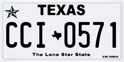 TX license plate CCI0571