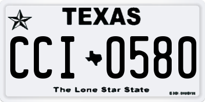 TX license plate CCI0580