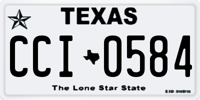 TX license plate CCI0584