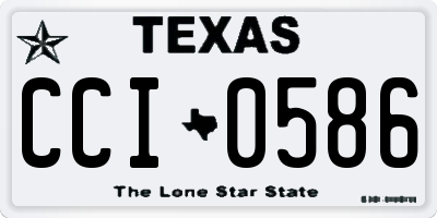 TX license plate CCI0586