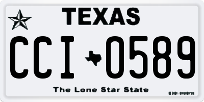 TX license plate CCI0589