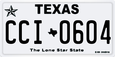 TX license plate CCI0604