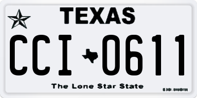 TX license plate CCI0611