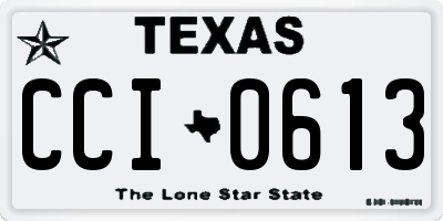 TX license plate CCI0613