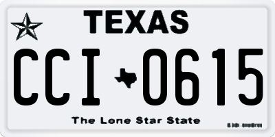 TX license plate CCI0615