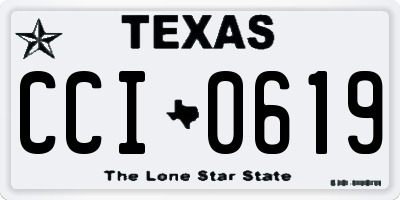 TX license plate CCI0619