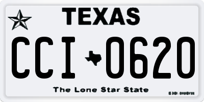 TX license plate CCI0620