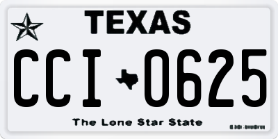 TX license plate CCI0625