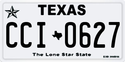 TX license plate CCI0627