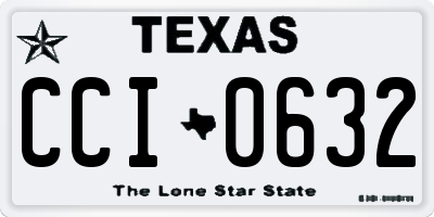 TX license plate CCI0632