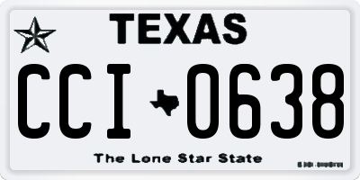 TX license plate CCI0638
