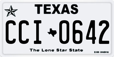 TX license plate CCI0642